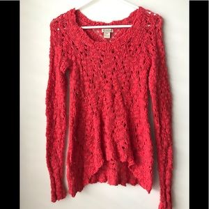 🤩 $5 SALE 🤩 LUCKY BRAND Red loose Knit sweater